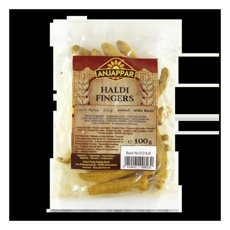 ANJAPPAR Haldi Fingers Whole 100 gm