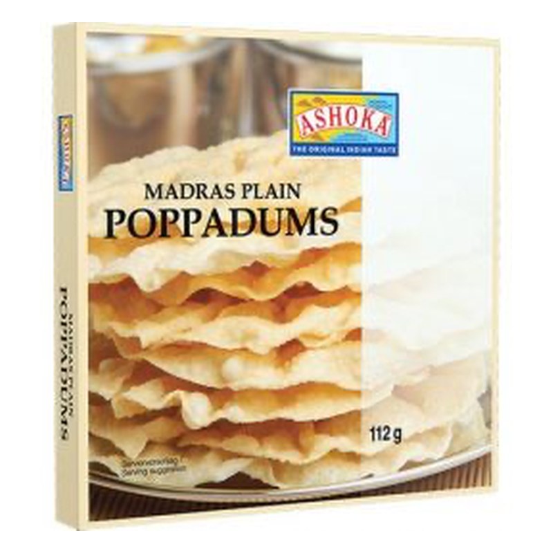 ASHOKA Papadums Madras Plain 112 gm