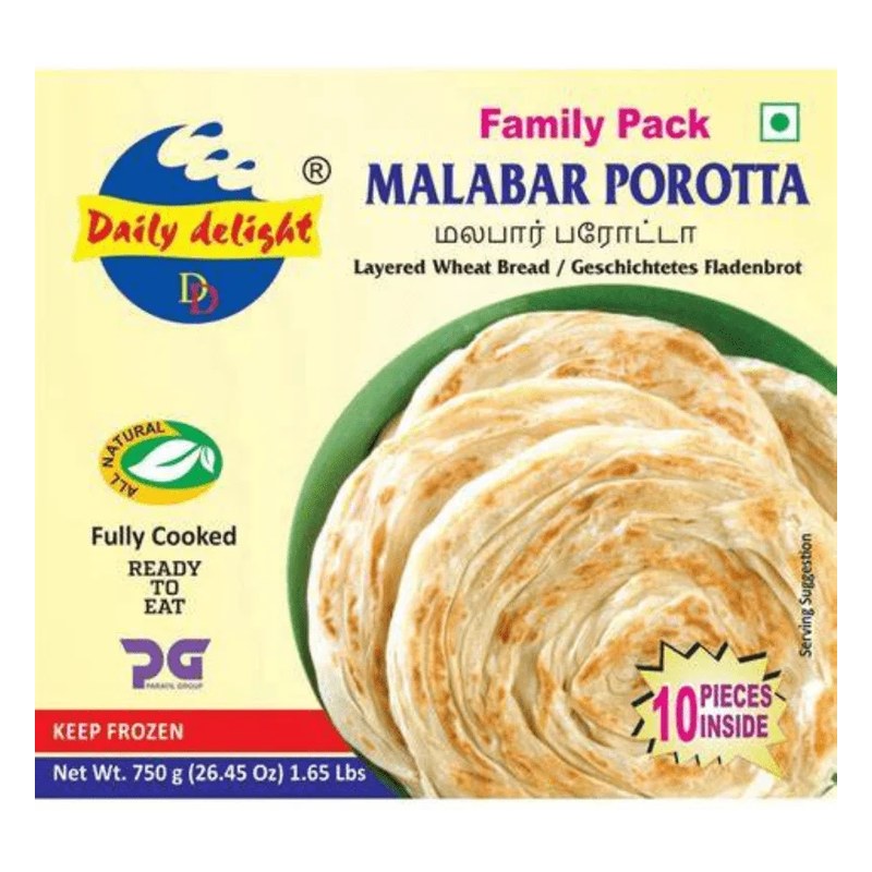 DAILY DELIGHT Frozen Malabar Family Paratha 750 gm