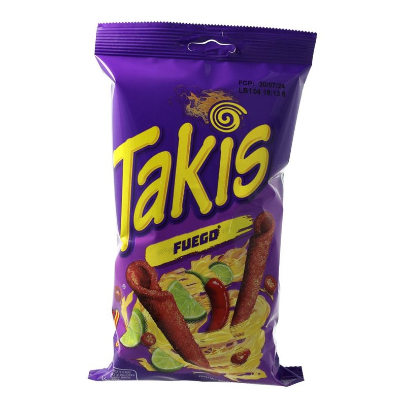 TAKIS Corn Snack Chilli lime Fuego 100 gm