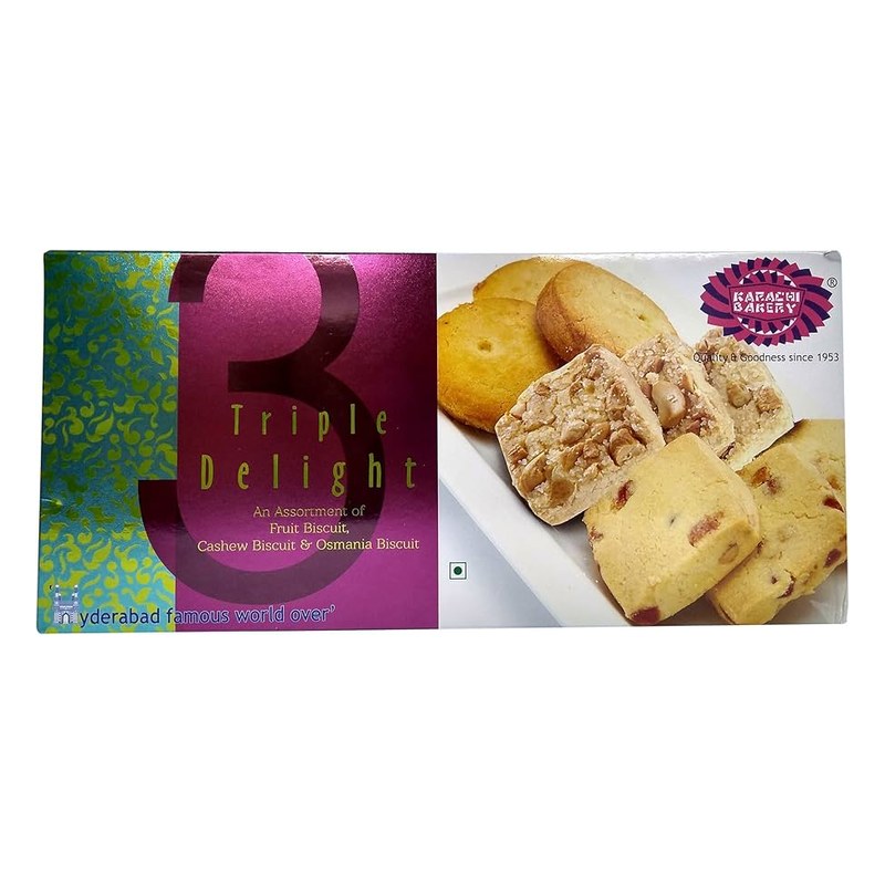 KARACHI BAKERY Vegan Triple Delight Biscuits 600 gm