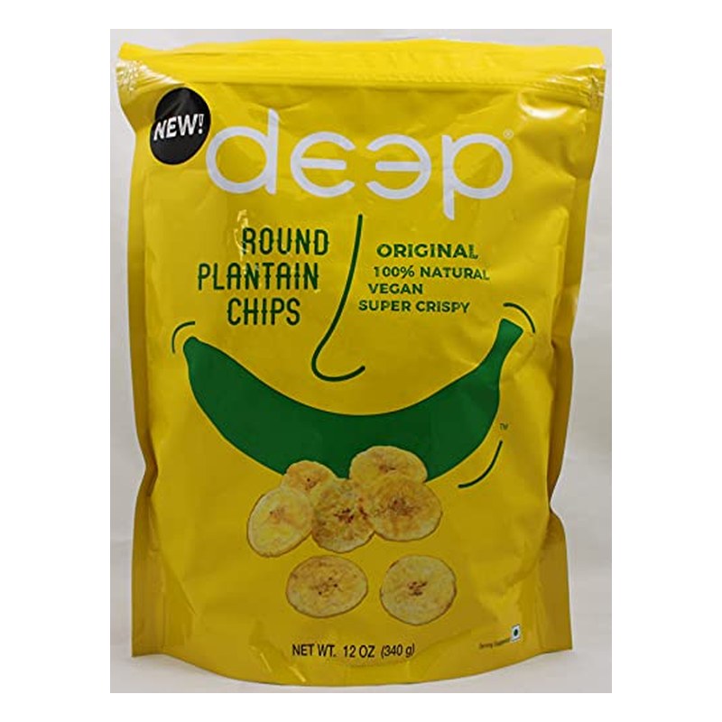 DEEP Round Banana Chips Plantain 340 gm