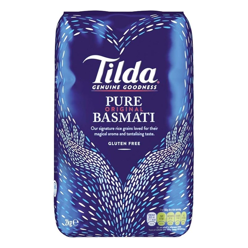 TILDA Pure Basmati Rice 2 kg (Blue Bag)