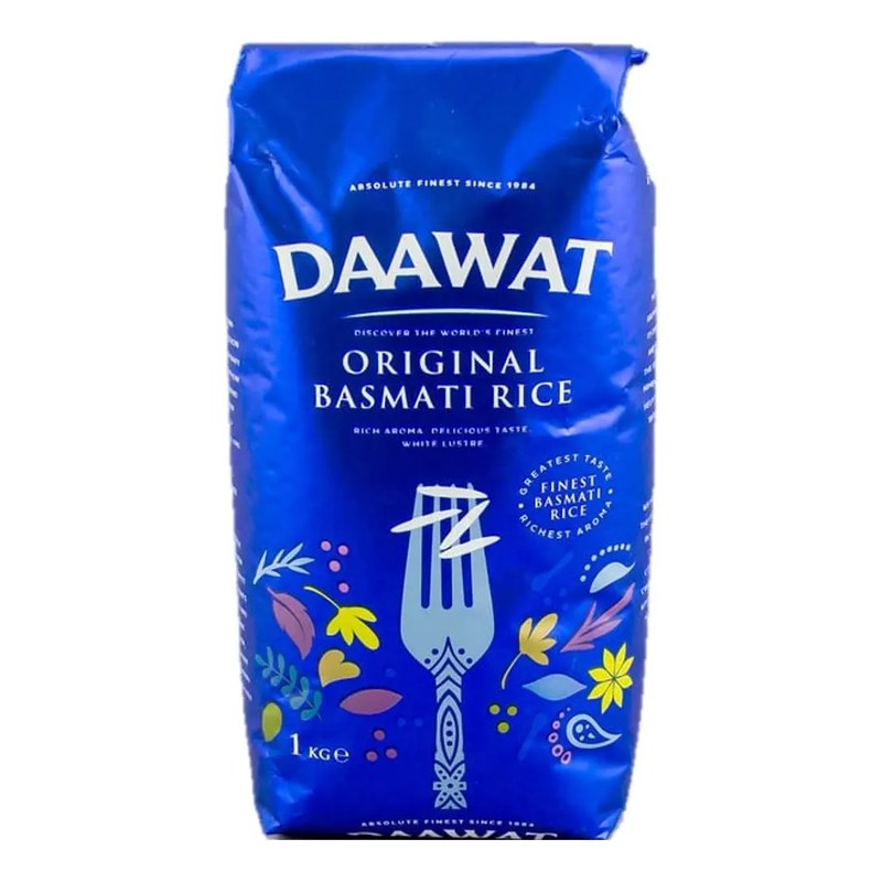 DAAWAT Original Basmati Rice 1 KG (Blue Bag)