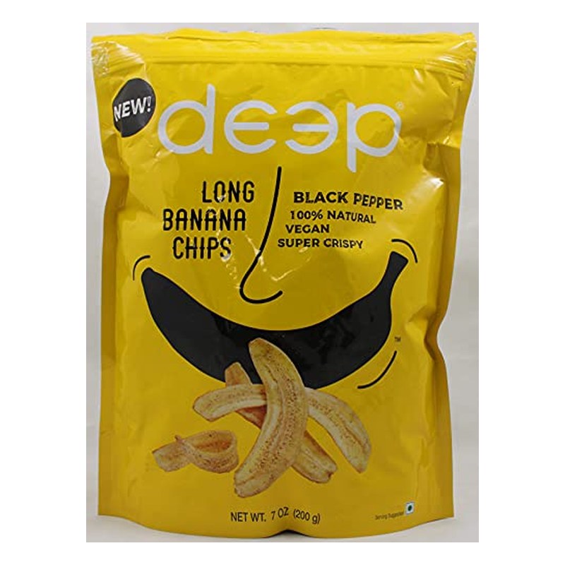 DEEP Black Pepper Long Banana Chips 200 gm