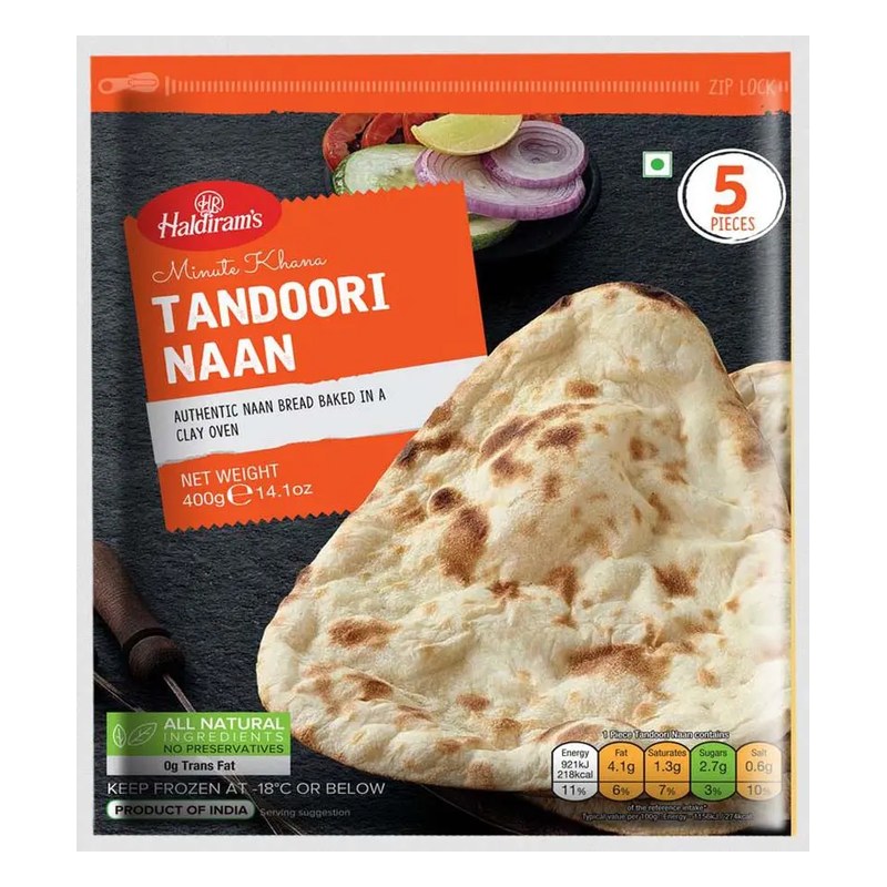 HALDIRAM Frozen Tandoori Naan 400 gm