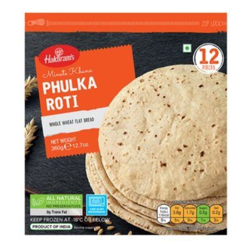 HALDIRAM Frozen Phulka Roti 360 gm