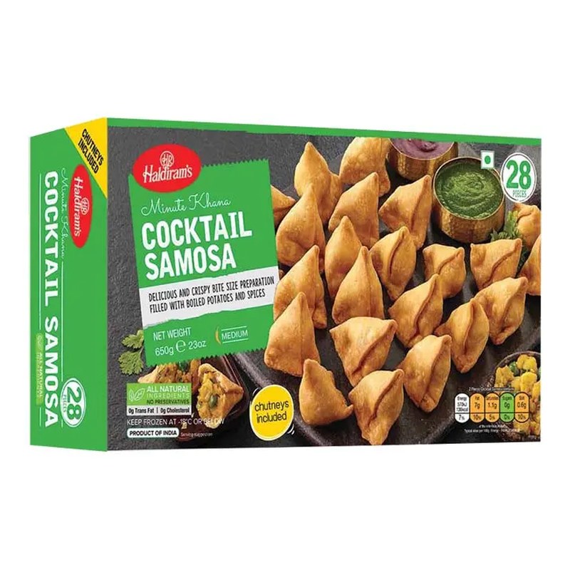 HALDIRAM Frozen Cocktail Samosa 28 pcs 650 gm