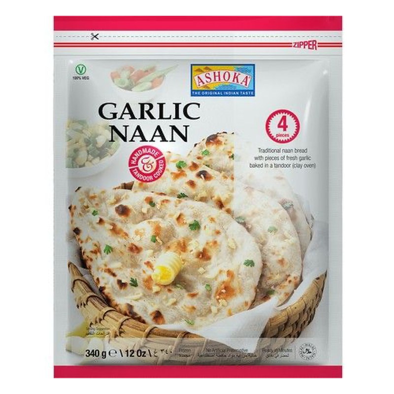 ASHOKA Frozen Garlic Naan 340 gm