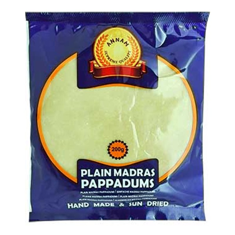ANNAM Papadum Plain (6") 200 gm
