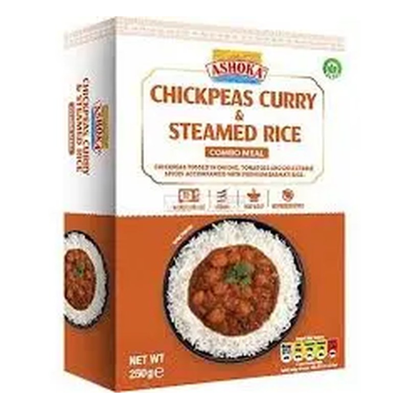 ASHOKA Instant Chickpeas Curry & Steamed Rice 250 gm