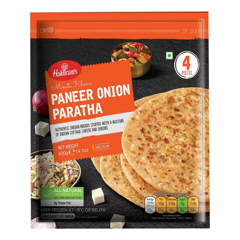HALDIRAM Frozen Onion Paratha 400gm