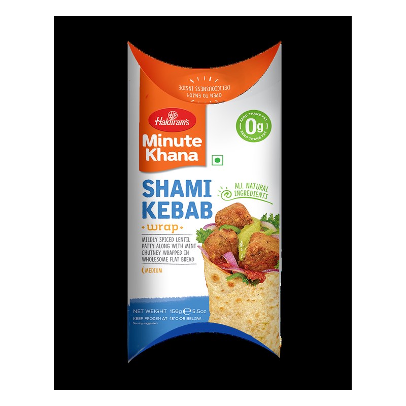 HALDIRAM Frozen Wrap Shami Kebab 156 gm
