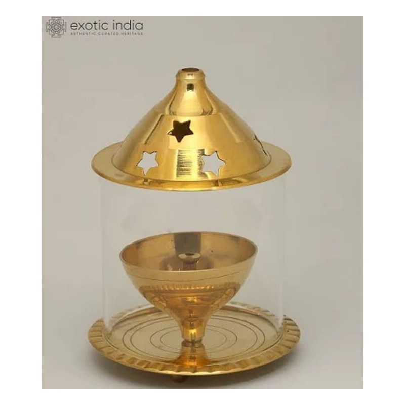 BRASS Akhand Jyot With Cover
