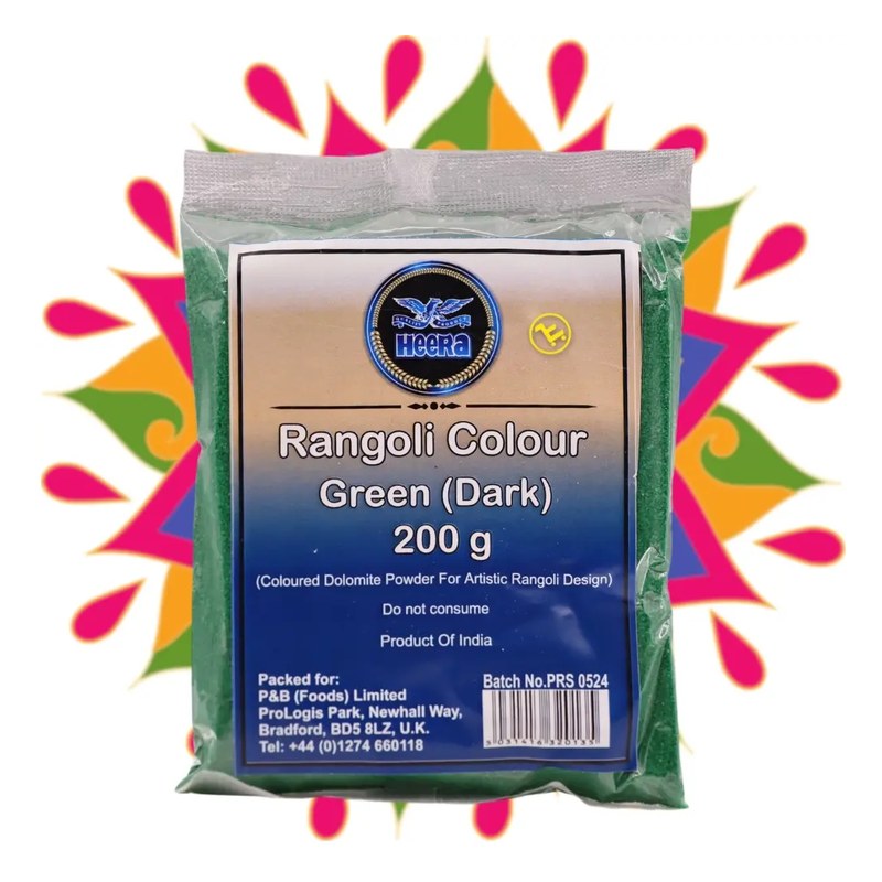 HEERA Rangoli Colour Dark Green 200 gm