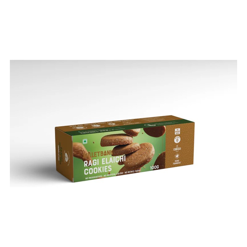 MILLET BANK Ragi Elaichi Cookies 100 gm