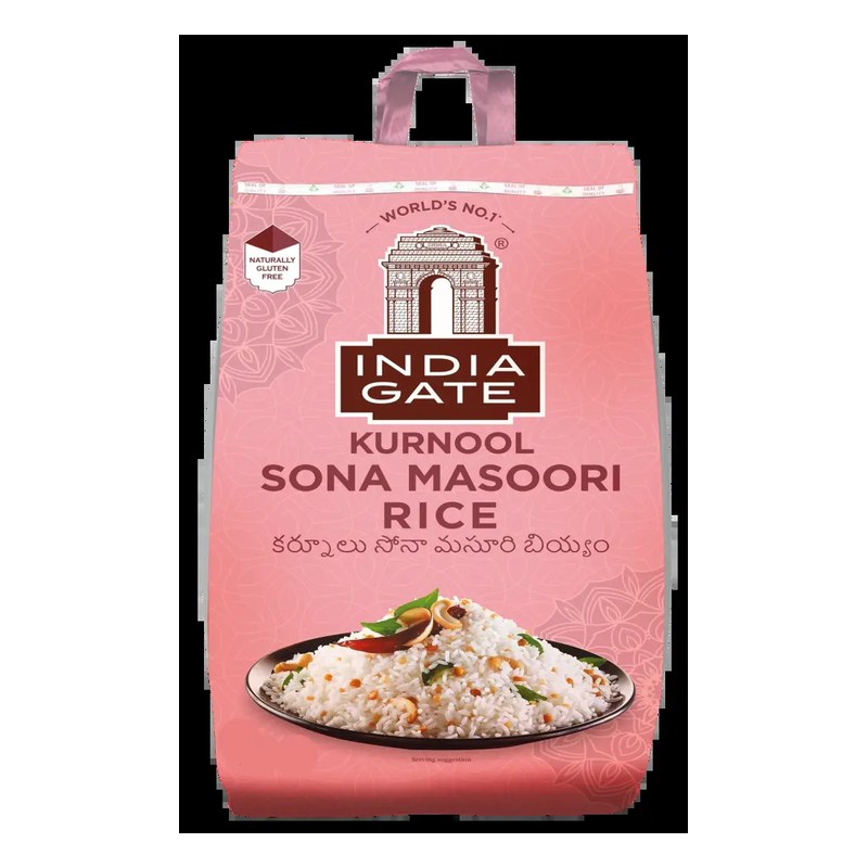 INDIA GATE Kurnool Sona Masoori Rice 5 kg