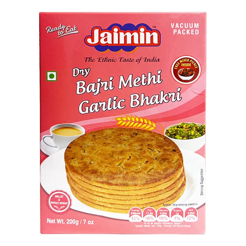 JAIMIN Dry Bajri Methi Garlic Bhakhri 250 gm