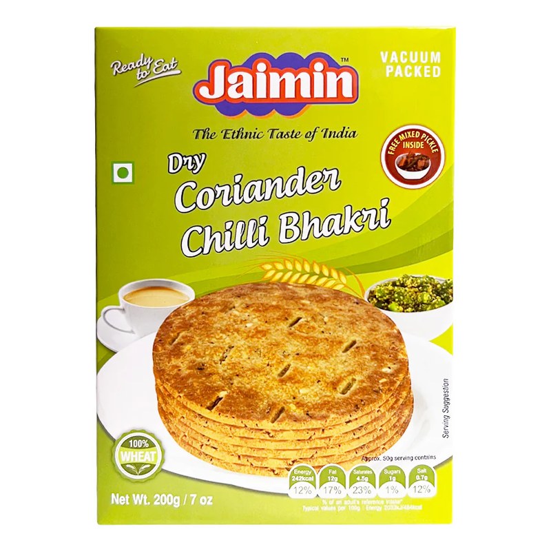 JAIMIN Dry Coriander Chilli Bhakhri 250 gm