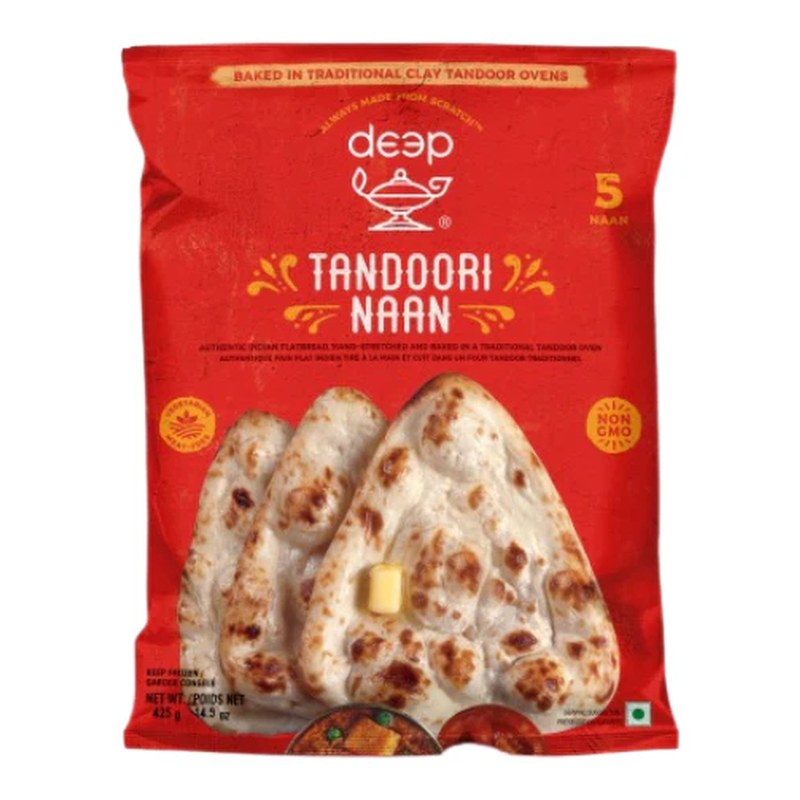 DEEP Frozen Tandoori Naan Vegan 425 gm