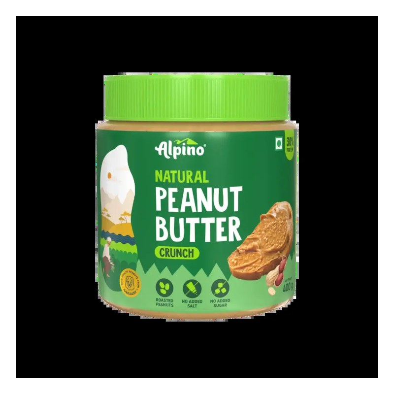 ALPINO Natural Peanut Butter (Crunch) 400 gm